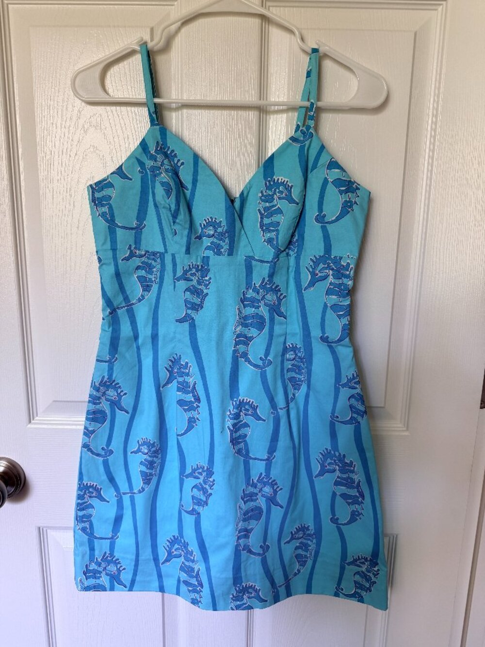 Lilly Pulitzer Brett Sheath Dress in the rare, classic "Via Blue Promenade"